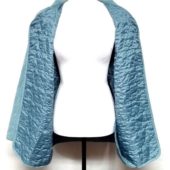 VINTAGE Alfred Dunner Blue Quilted Heart Jacket - Picture 7 of 8